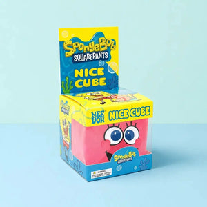 Needoh SpongeBob SquarePants Nice Cube Squishy Fidget Toy, Soft Sensory Stress Relief Squeeze