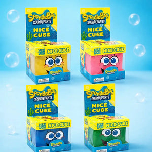 Needoh SpongeBob SquarePants Nice Cube Squishy Fidget Toy, Soft Sensory Stress Relief Squeeze