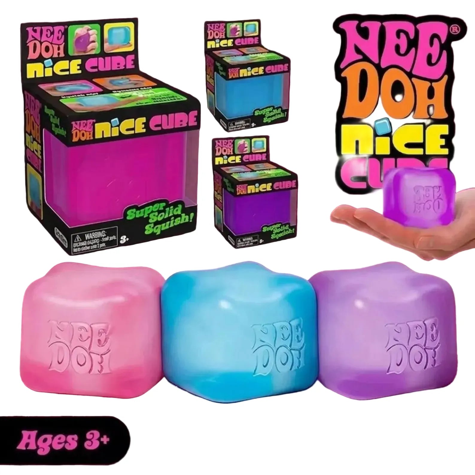 NeeDoh Super Solid Squish - Nice Cube Stress Ball