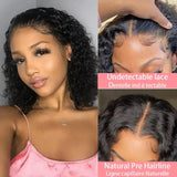 (Nemesis) Deep Wave Bob Human Hair HD Lace Front Wig 13x4 or 4x4, 230% Density, Brazilian Hair, 14–16 Inch