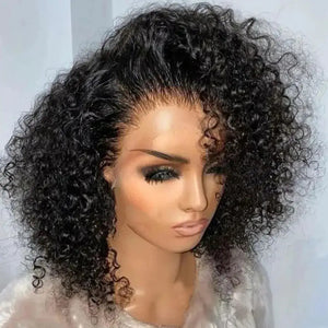 (Nemesis) Deep Wave Bob Human Hair HD Lace Front Wig 13x4 or 4x4, 230% Density, Brazilian Hair, 14–16 Inch
