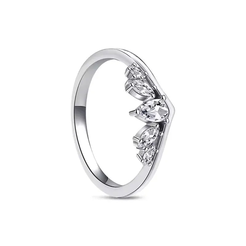 New 925 Sterling Silver Rings Stackable Infinite Silver shining Zircon Ring For Women Wedding Anniversary Birthday Jewelry Gift