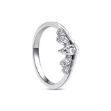 New 925 Sterling Silver Rings Stackable Infinite Silver shining Zircon Ring For Women Wedding Anniversary Birthday Jewelry Gift