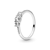 New 925 Sterling Silver Rings Stackable Infinite Silver shining Zircon Ring For Women Wedding Anniversary Birthday Jewelry Gift