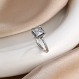 New 925 Sterling Silver Rings Stackable Infinite Silver shining Zircon Ring For Women Wedding Anniversary Birthday Jewelry Gift
