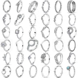 New 925 Sterling Silver Rings Stackable Infinite Silver shining Zircon Ring For Women Wedding Anniversary Birthday Jewelry Gift