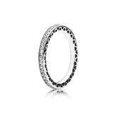 New 925 Sterling Silver Rings Stackable Infinite Silver shining Zircon Ring For Women Wedding Anniversary Birthday Jewelry Gift