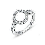 New 925 Sterling Silver Rings Stackable Infinite Silver shining Zircon Ring For Women Wedding Anniversary Birthday Jewelry Gift