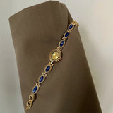 New Colored Gemstones Ladies Watch Elegant Luxury Quartz Watch Gift Oval Wristwatch