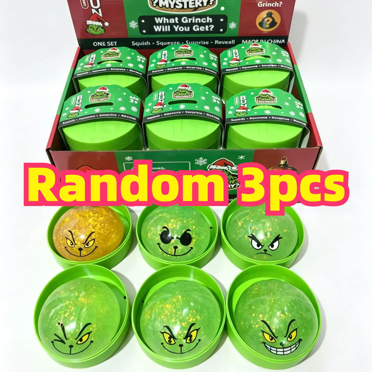 Green glitter dumpling stress toy with steamer design from HSF Marketplace, perfect for Christmas or New Year gift.