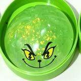 Green glitter dumpling stress toy with steamer design, squeezable sensory toy by HSF Marketplace, perfect for Christmas and New Year gifts.