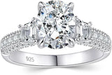 Newshe Engagement Rings for Women Moissanite GRA Certified Oval Princess Cut Solid 925 Sterling Silver Wedding Ring Fine Jewelry