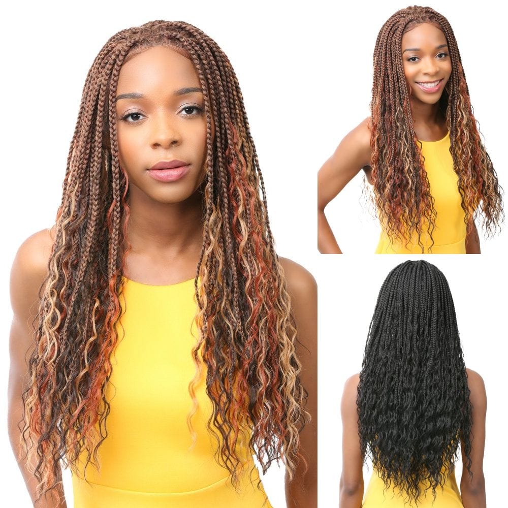  Youthfee 46 Twist Braided Wigs for Women Lace Front Braided  Wig with Baby Hair Embroidery Full Double Lace Braid Wigs Synthetic Burgundy  Braid Wig Triangle Knotless Twist Braids Wigs with
