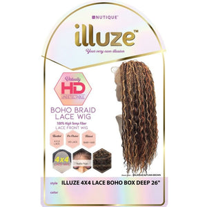 Nutique Illuze Synthetic 4x4 Lace Front Wig - Boho Box Deep 26"