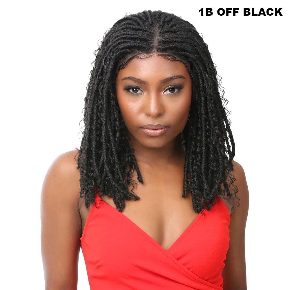 Nutique Illuze Synthetic 4x4 Lace Front Wig - Boho Locs Water 16"