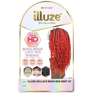 Nutique Illuze Synthetic 4x4 Lace Front Wig - Boho Locs Water 16"