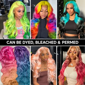 (Nyx) 613 Blonde Human Hair HD Lace Front Wig 13x4 or 13x6, Straight or Body Wave