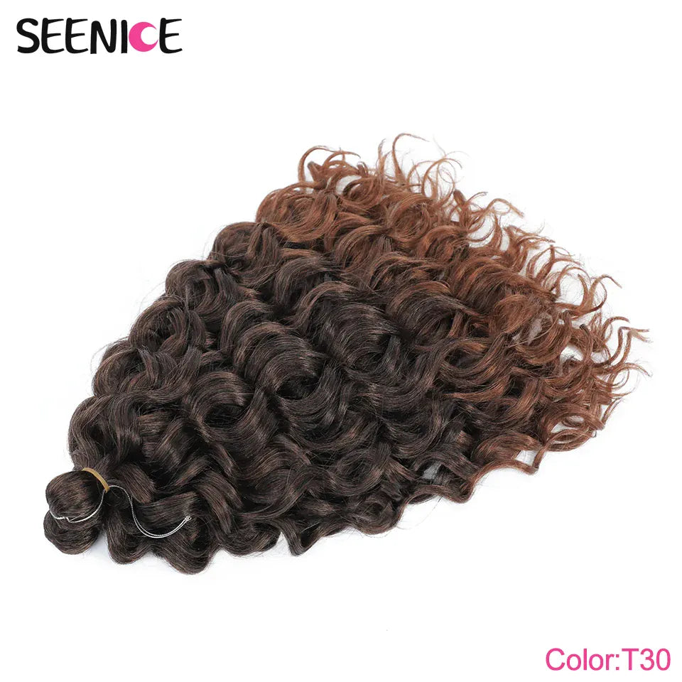 Ocean Wave Braiding Hair Extensions Crochet Braids Synthetic Hair Afro Curl Hawaii Ombre Curly Blonde Water Wave Braid For Women