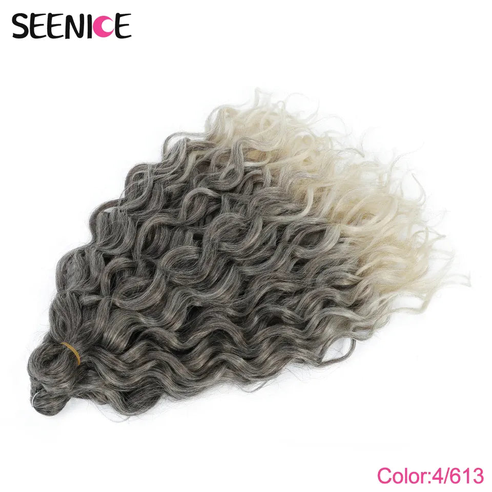 Ocean Wave Braiding Hair Extensions Crochet Braids Synthetic Hair Afro Curl Hawaii Ombre Curly Blonde Water Wave Braid For Women