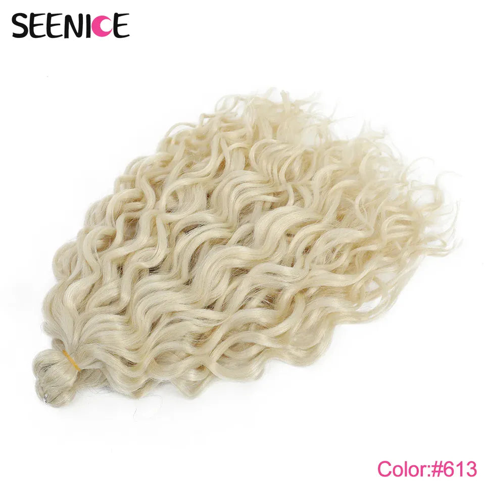Ocean Wave Braiding Hair Extensions Crochet Braids Synthetic Hair Afro Curl Hawaii Ombre Curly Blonde Water Wave Braid For Women