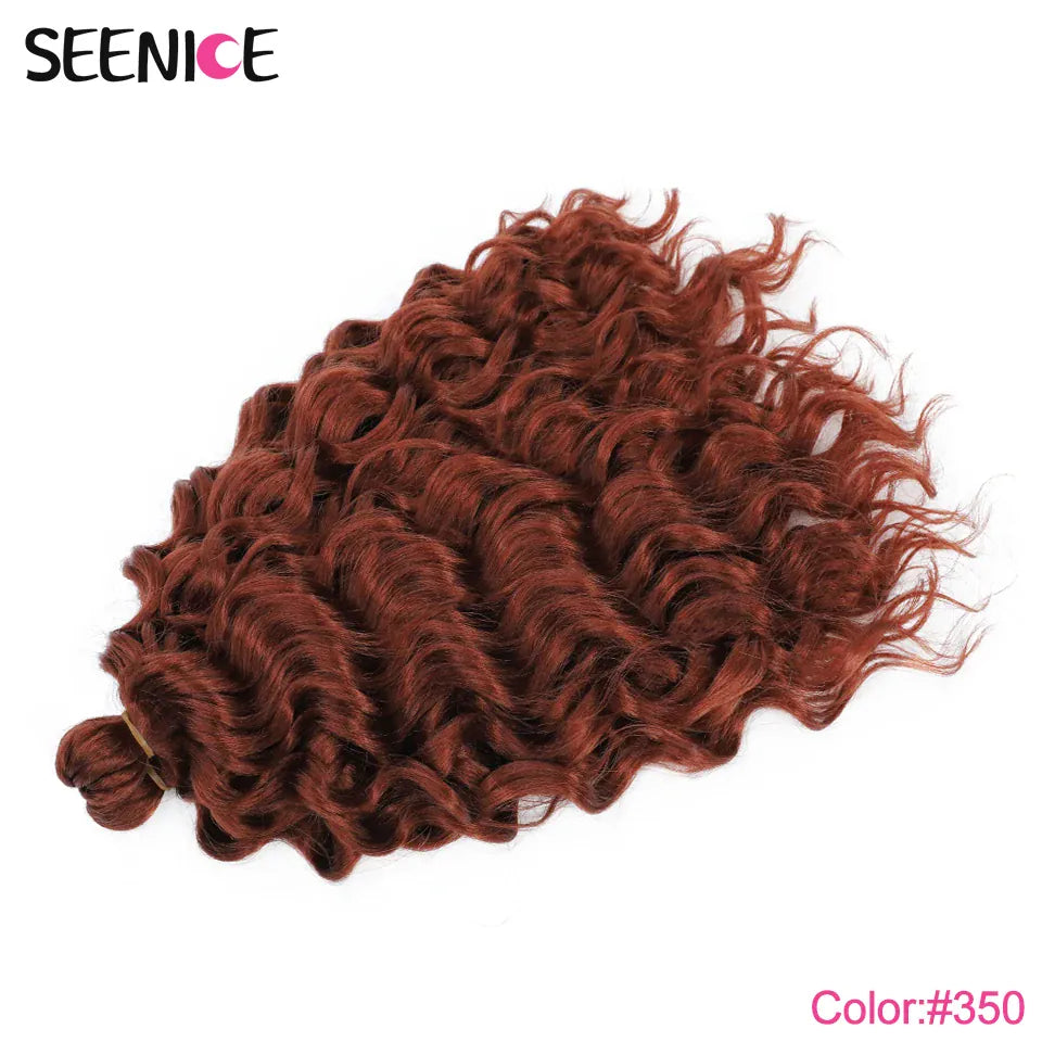 Ocean Wave Braiding Hair Extensions Crochet Braids Synthetic Hair Afro Curl Hawaii Ombre Curly Blonde Water Wave Braid For Women