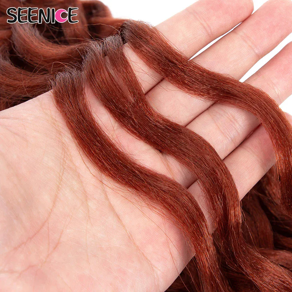 Ocean Wave Braiding Hair Extensions Crochet Braids Synthetic Hair Afro Curl Hawaii Ombre Curly Blonde Water Wave Braid For Women