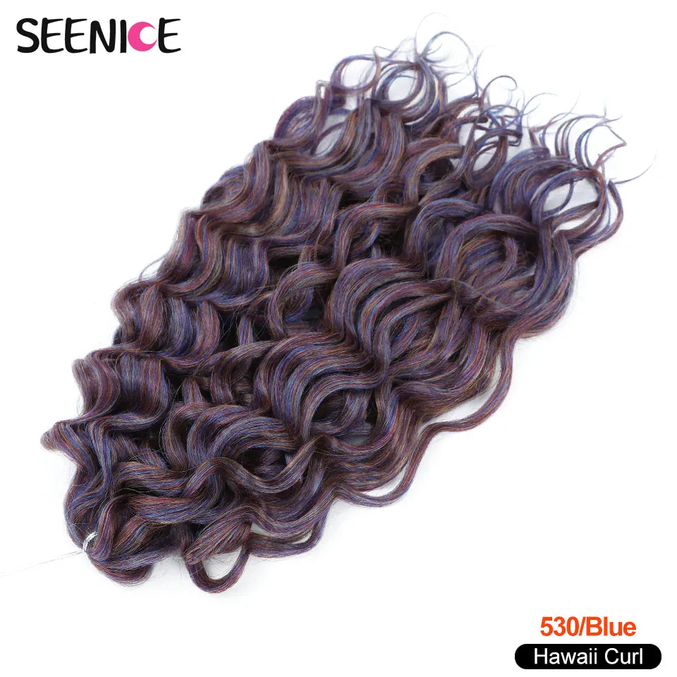 Ocean Wave Braiding Hair Extensions Crochet Braids Synthetic Hair Afro Curl Hawaii Ombre Curly Blonde Water Wave Braid For Women