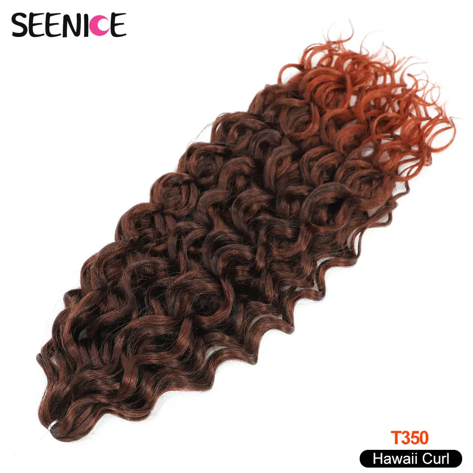 Ocean Wave Braiding Hair Extensions Crochet Braids Synthetic Hair Afro Curl Hawaii Ombre Curly Blonde Water Wave Braid For Women