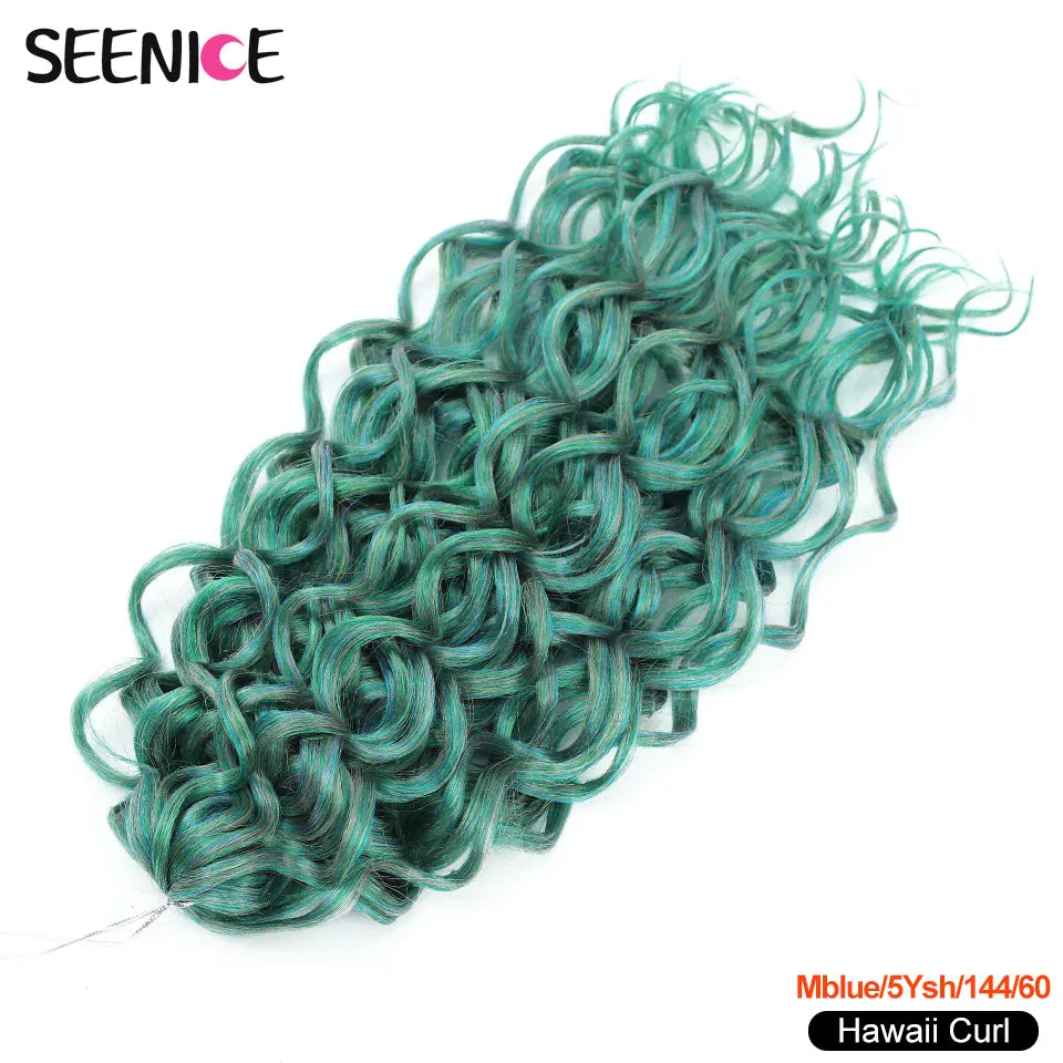 Ocean Wave Braiding Hair Extensions Crochet Braids Synthetic Hair Afro Curl Hawaii Ombre Curly Blonde Water Wave Braid For Women