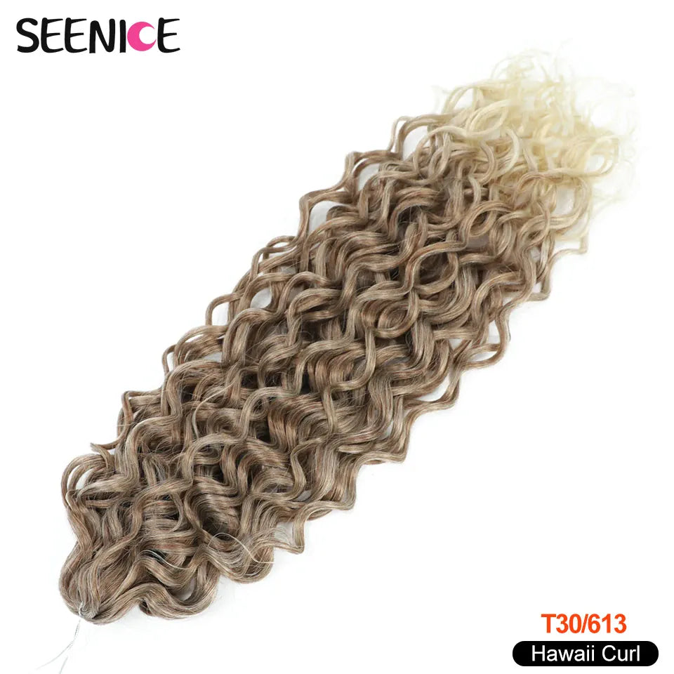 Ocean Wave Braiding Hair Extensions Crochet Braids Synthetic Hair Afro Curl Hawaii Ombre Curly Blonde Water Wave Braid For Women