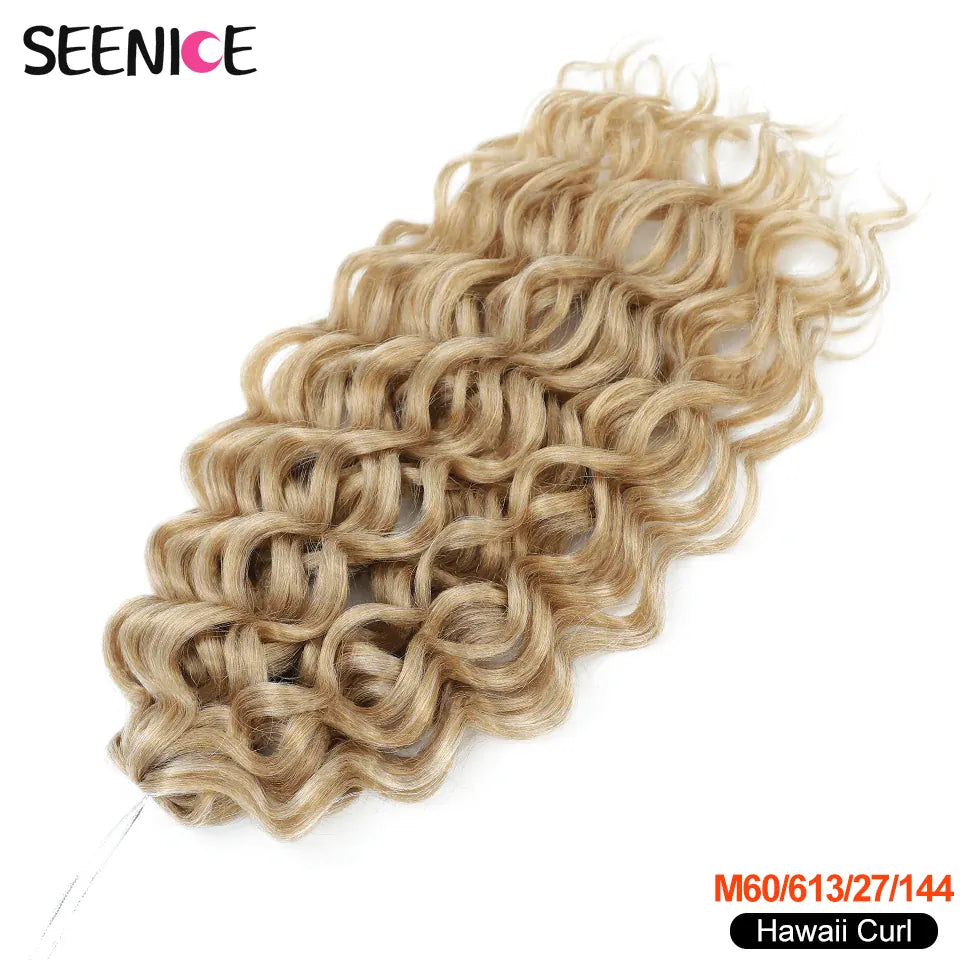 Ocean Wave Braiding Hair Extensions Crochet Braids Synthetic Hair Afro Curl Hawaii Ombre Curly Blonde Water Wave Braid For Women