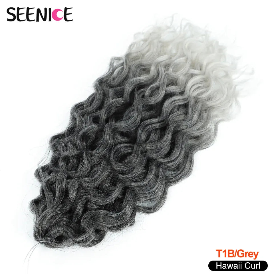 Ocean Wave Braiding Hair Extensions Crochet Braids Synthetic Hair Afro Curl Hawaii Ombre Curly Blonde Water Wave Braid For Women
