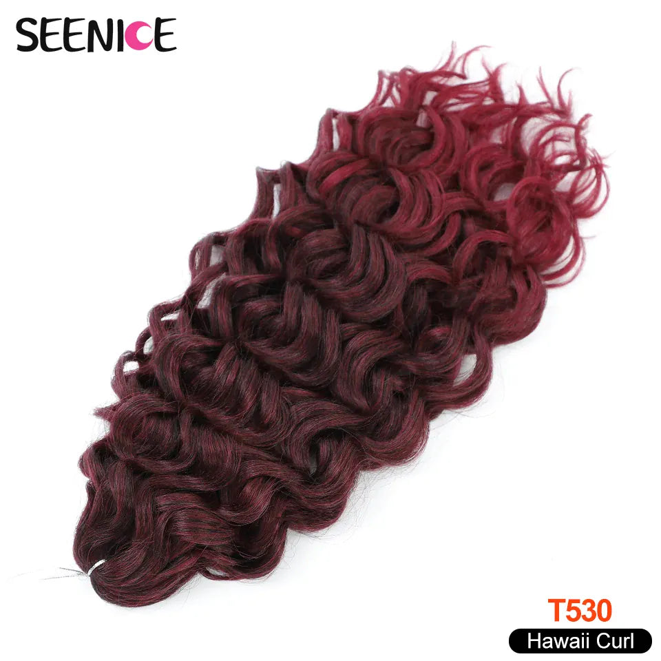 Ocean Wave Braiding Hair Extensions Crochet Braids Synthetic Hair Afro Curl Hawaii Ombre Curly Blonde Water Wave Braid For Women