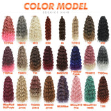 Ocean Wave Braiding Hair Extensions Crochet Braids Synthetic Hair Afro Curl Hawaii Ombre Curly Blonde Water Wave Braid For Women