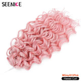 Ocean Wave Braiding Hair Extensions Crochet Braids Synthetic Hair Afro Curl Hawaii Ombre Curly Blonde Water Wave Braid For Women
