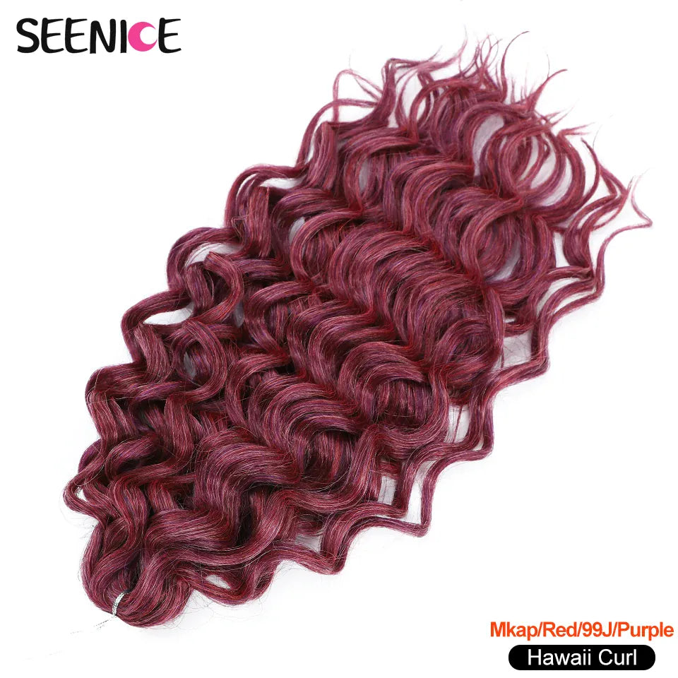 Ocean Wave Braiding Hair Extensions Crochet Braids Synthetic Hair Afro Curl Hawaii Ombre Curly Blonde Water Wave Braid For Women