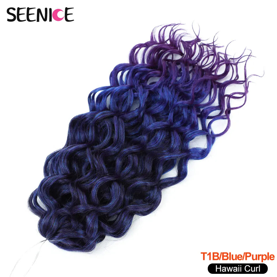Ocean Wave Braiding Hair Extensions Crochet Braids Synthetic Hair Afro Curl Hawaii Ombre Curly Blonde Water Wave Braid For Women