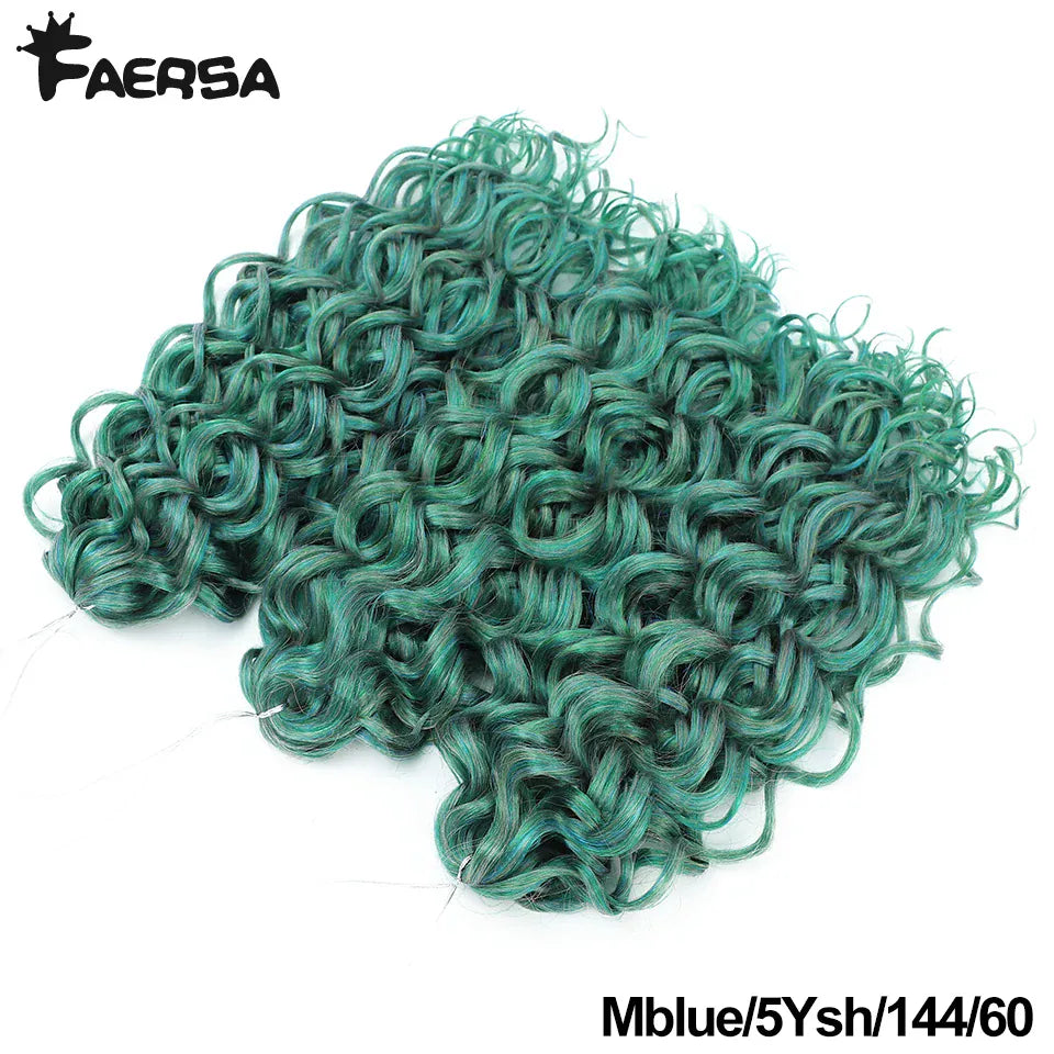 Ocean Wave Braiding Synthetic Hair Extensions Crochet Braids Hair Hawaii Afro Curl Ombre Curly Blonde Water Wave Braid For Women