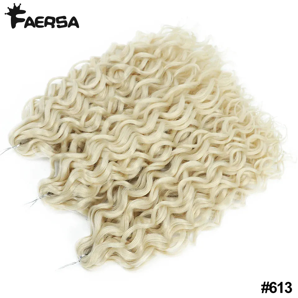 Ocean Wave Braiding Synthetic Hair Extensions Crochet Braids Hair Hawaii Afro Curl Ombre Curly Blonde Water Wave Braid For Women