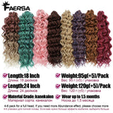 Ocean Wave Braiding Synthetic Hair Extensions Crochet Braids Hair Hawaii Afro Curl Ombre Curly Blonde Water Wave Braid For Women