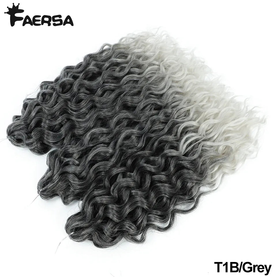 Ocean Wave Braiding Synthetic Hair Extensions Crochet Braids Hair Hawaii Afro Curl Ombre Curly Blonde Water Wave Braid For Women