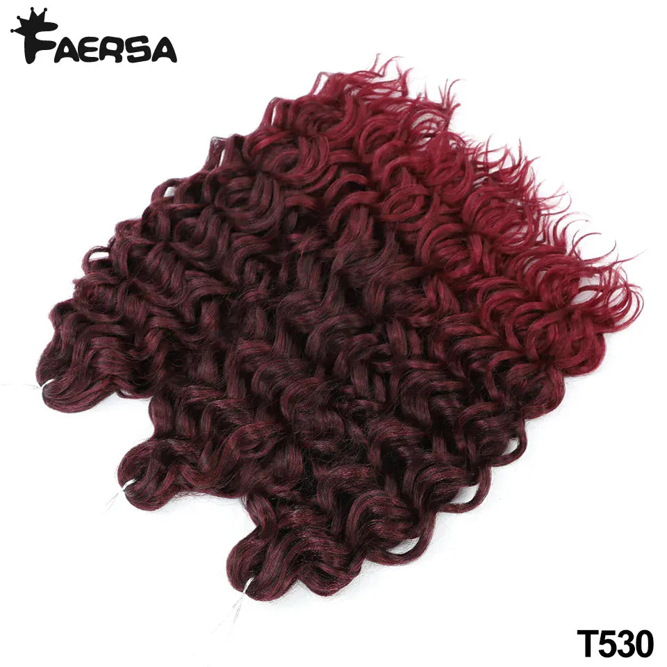 Ocean Wave Braiding Synthetic Hair Extensions Crochet Braids Hair Hawaii Afro Curl Ombre Curly Blonde Water Wave Braid For Women