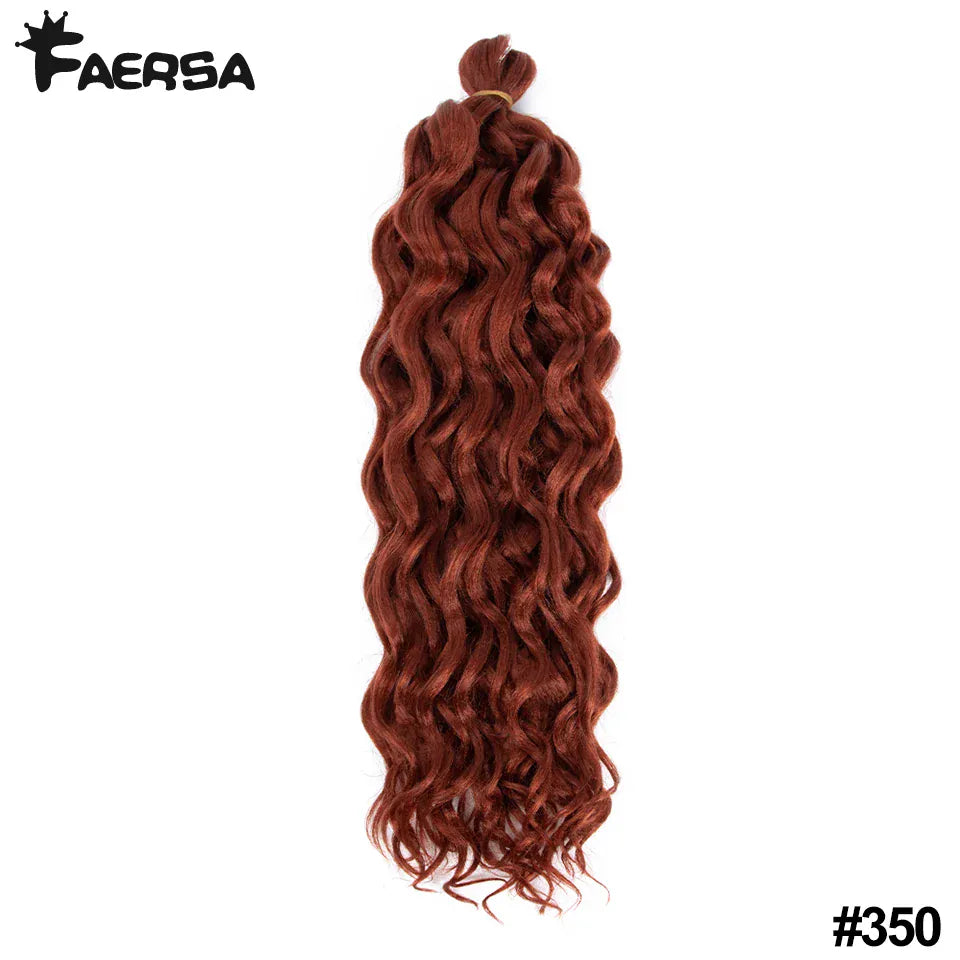 Ocean Wave Braiding Synthetic Hair Extensions Crochet Braids Hair Hawaii Afro Curl Ombre Curly Blonde Water Wave Braid For Women
