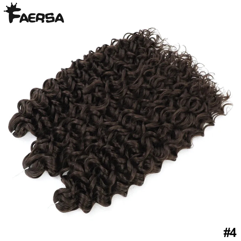 Ocean Wave Braiding Synthetic Hair Extensions Crochet Braids Hair Hawaii Afro Curl Ombre Curly Blonde Water Wave Braid For Women