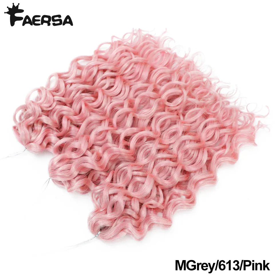 Ocean Wave Braiding Synthetic Hair Extensions Crochet Braids Hair Hawaii Afro Curl Ombre Curly Blonde Water Wave Braid For Women