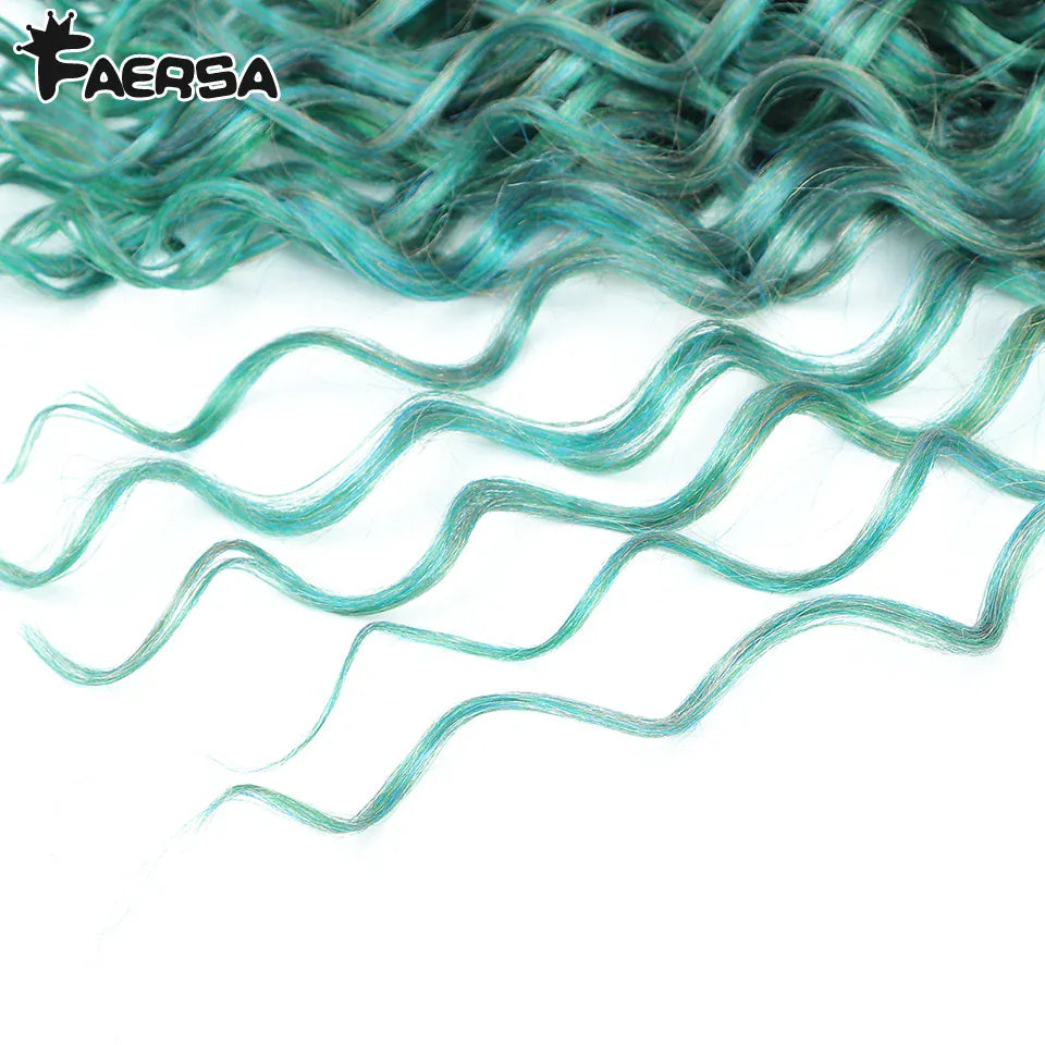 Ocean Wave Braiding Synthetic Hair Extensions Crochet Braids Hair Hawaii Afro Curl Ombre Curly Blonde Water Wave Braid For Women