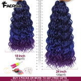 Ocean Wave Braiding Synthetic Hair Extensions Crochet Braids Hair Hawaii Afro Curl Ombre Curly Blonde Water Wave Braid For Women