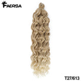 Ocean Wave Braiding Synthetic Hair Extensions Crochet Braids Hair Hawaii Afro Curl Ombre Curly Blonde Water Wave Braid For Women