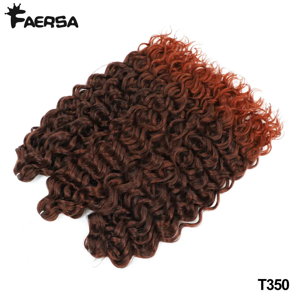 Ocean Wave Braiding Synthetic Hair Extensions Crochet Braids Hair Hawaii Afro Curl Ombre Curly Blonde Water Wave Braid For Women