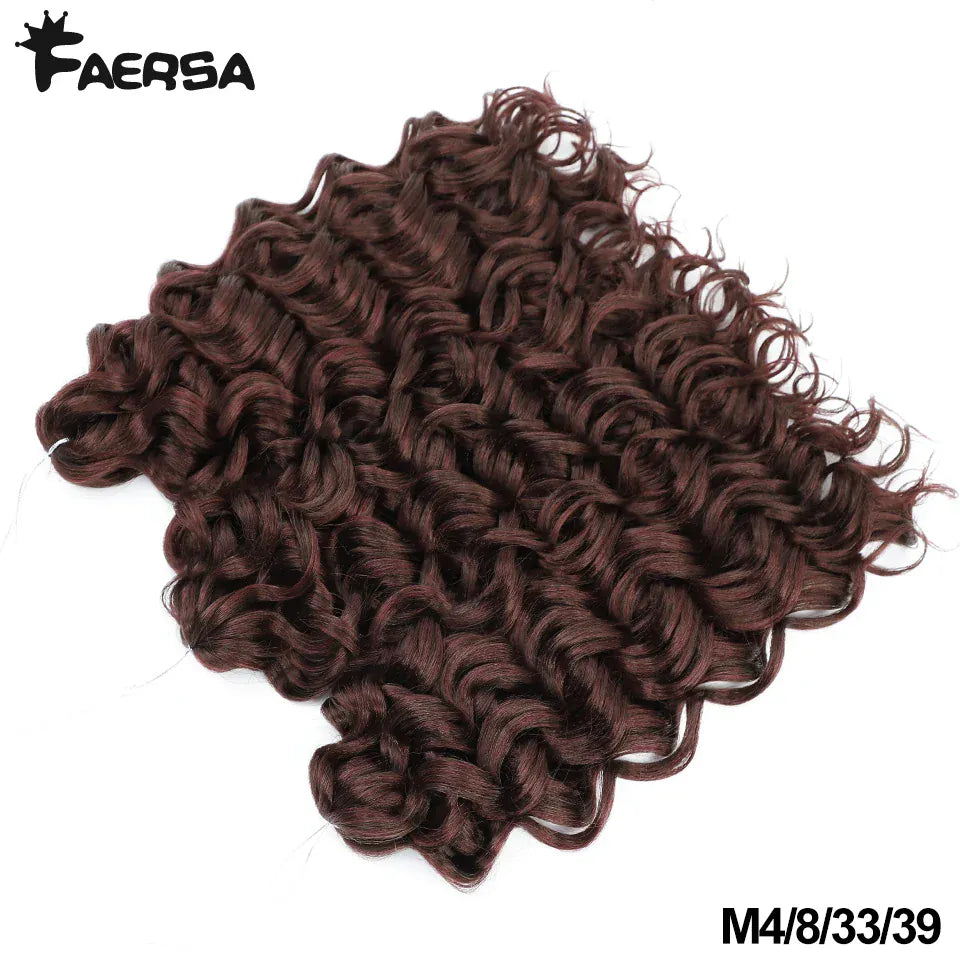 Ocean Wave Braiding Synthetic Hair Extensions Crochet Braids Hair Hawaii Afro Curl Ombre Curly Blonde Water Wave Braid For Women